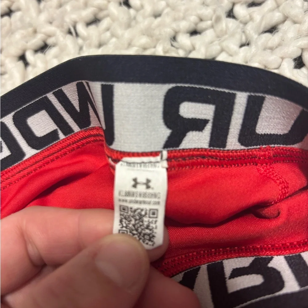 HEATGEAR UNDER ARMOUR Shorty Women's  Shorts compression mid rise shorty Red
